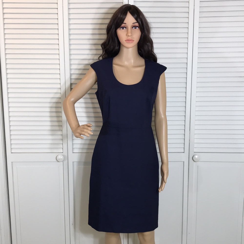 Piazza Sempione Wool Blend Blue Dress Size 6